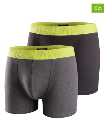 Replay 2-delige set: boxershorts grijs/zwart