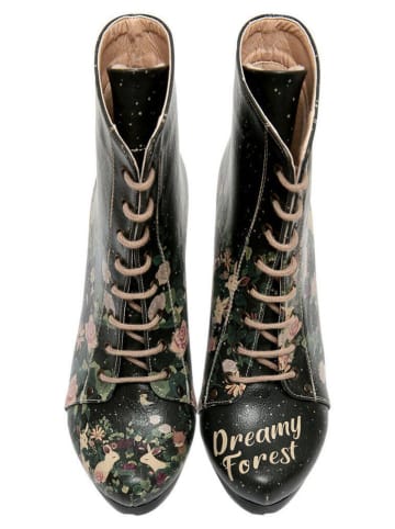 Dogo Stiefeletten "Dreamy Forest" in Schwarz/ Bunt