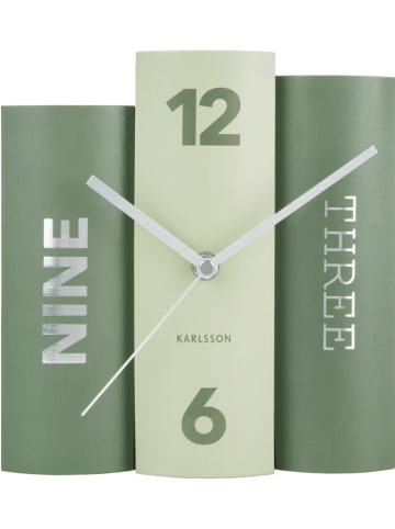 Karlsson Tafelklok "Book" groen - (B)20 x (H)20 x (D)15 cm