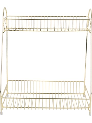 Present Time Keukenrek "Kitchen rack" goudkleurig - (B)30 x (H)35 x (D)20 cm