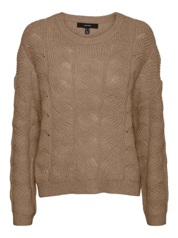 Vero Moda Sweter "Stinna" w kolorze jasnobrązowym