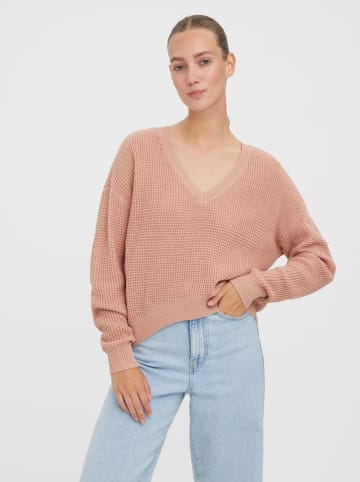 Vero Moda Sweter "Leanna" w kolorze jasnoróżowym