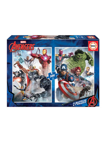 Educa 2er-Set: Puzzle "Marvel Avengers" - 2x 500 Teile - ab 11 Jahren