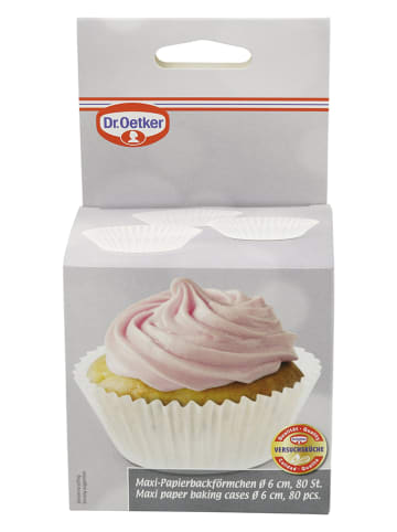 Dr. Oetker 2-delige set: papieren muffinvormen "Fair" wit - 2x 80 stuks