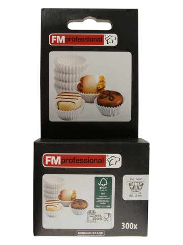 FM Professional Papier-Pralinenförmchen "Fair" in Weiß - 300 Stück