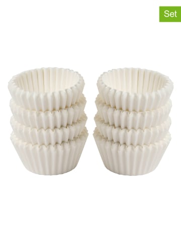 Zenker 4-delige set: papieren bonbonvormen "Fair" wit - 4x 200 stuks