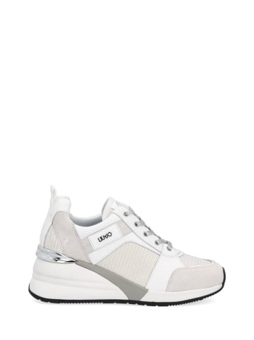 Liu Jo Sneakersy w kolorze srebrno-biało-kremowym