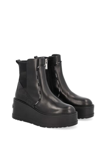 Liu Jo Skórzane botki w kolorze czarnym na platformie