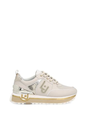 Liu Jo Leren sneakers zilverkleurig/beige