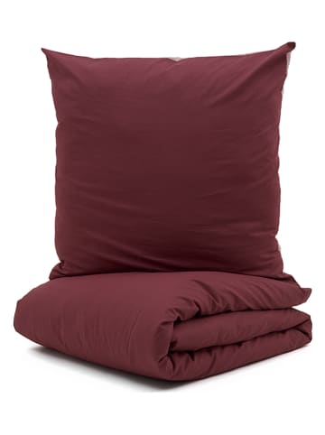 avance Perkal beddengoedset rood/lichtroze