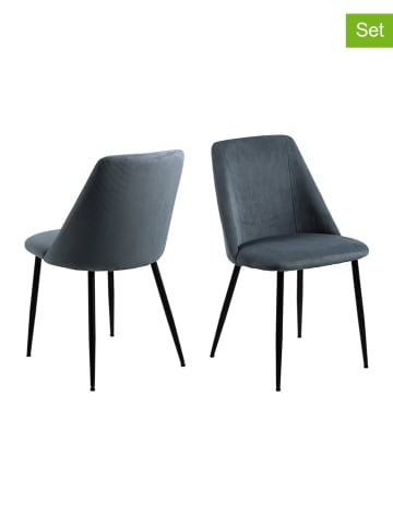 AC Design 4er-Set: Esszimmerstühle "Ines" in Grau - (B)49,2 x (H)84 x (T)57,5 cm