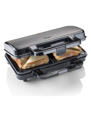 bESTRON Sandwichmaker "Funcooking" zilverkleurig/zwart