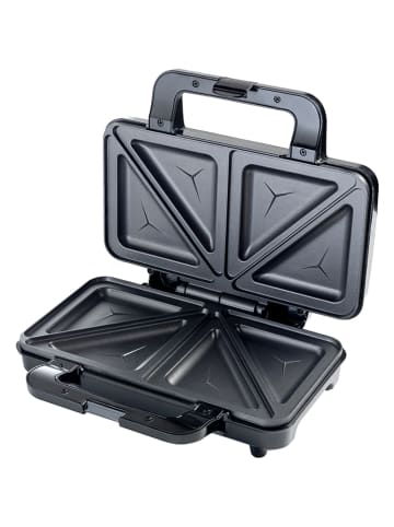 bESTRON Sandwichmaker "Funcooking" zilverkleurig/zwart