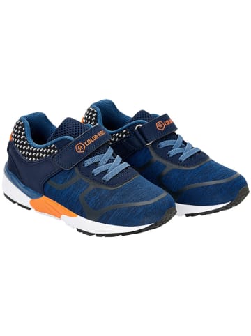 Color Kids Sneakers in Dunkelblau/ Orange