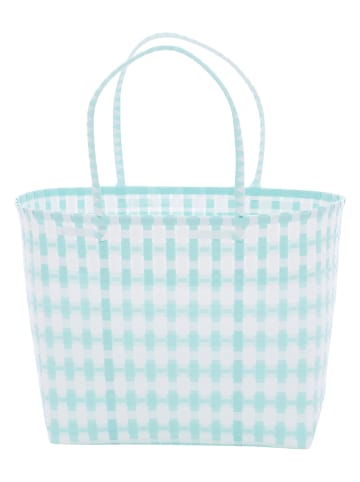 Overbeck and Friends Shopper "Jolie" turquoise - (B)46 x (H)35 x (D)32 cm