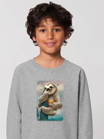 WOOOP Sweatshirt "Sloth Attack" in Grau