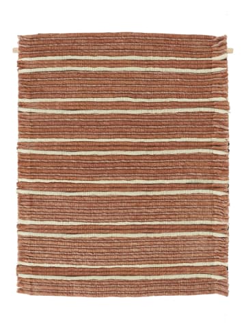 OYOY living design Wełniany dywan ścienny "Putki" w kolorze jasnobrązowym - 80 x 100 cm