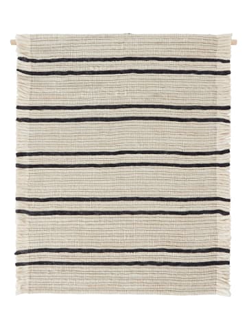 OYOY living design Wełniany dywan ścienny "Putki" w kolorze biało-czarnym - 80 x 100 cm