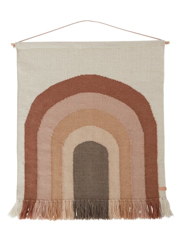OYOY mini Wełniany dywan ścienny w kolorze jasnobrązowym - 100 x 124 cm