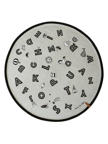OYOY mini Tapijt "The Alphabet" lichtgrijs - Ø 120 cm
