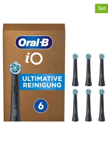 Oral-B 6er-Set: Ersatz-Bürstenköpfe "iO Ultimative Reinigung" in Schwarz
