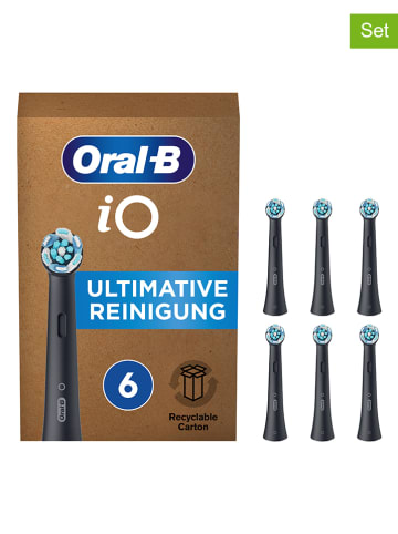 Oral-B 6er-Set: Ersatz-Bürstenköpfe "Oral-B iO Ultimative Reinigung" in Schwarz