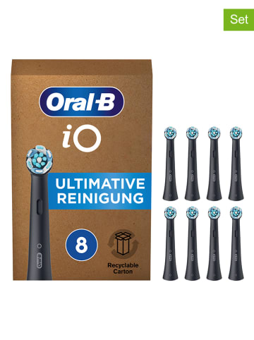 Oral-B 8-delige set: opzetborstels "Oral-B iO Ultieme reiniging" zwart