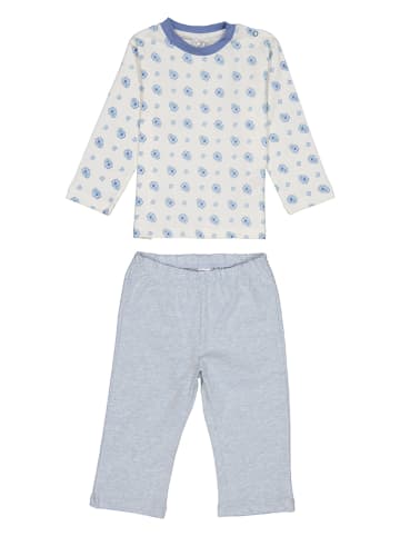 Kanz 3-delige outfit blauw/wit