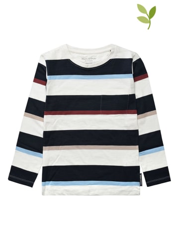 Marc O'Polo Junior Longsleeve crème/donkerblauw/rood