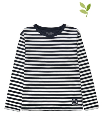 Marc O'Polo Junior Longsleeve in Dunkelblau/ Weiß