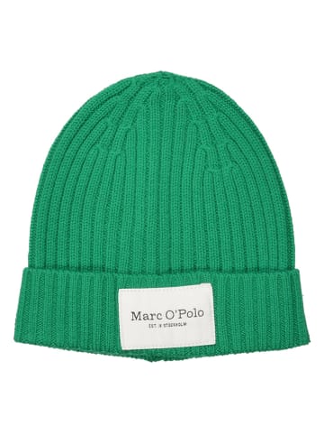 Marc O'Polo Junior Czapka wełniana w kolorze zielonym