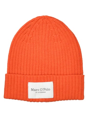Marc O'Polo Junior Wełniana czapka w kolorze pomarańczowym