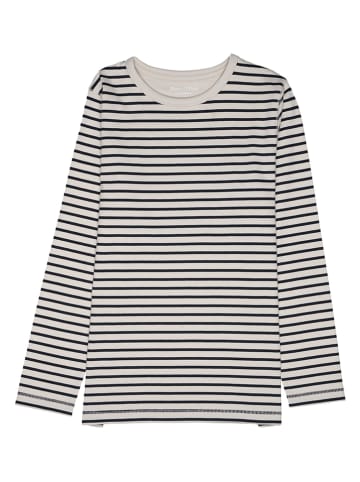 Marc O'Polo Junior Longsleeve in Dunkelgrün/ Weiß