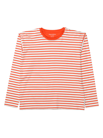 Marc O'Polo Junior Koszulka w kolorze pomarańczowo-białym