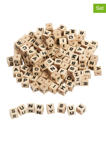 SUNNYSUE 300-delige houten kralenset "Letterblokken" - vanaf 3 jaar