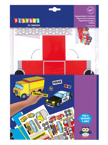Playbox Papierfahrzeuge - 8 Stück - ab 3 Jahren