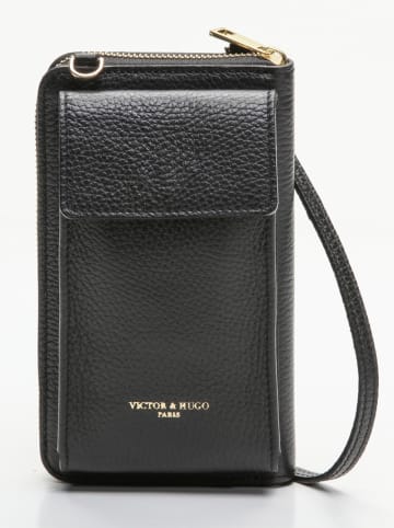 Victor & Hugo Paris Leren smartphonetas "Nicki" zwart - (B)11 x (H)22 x (D)2 cm
