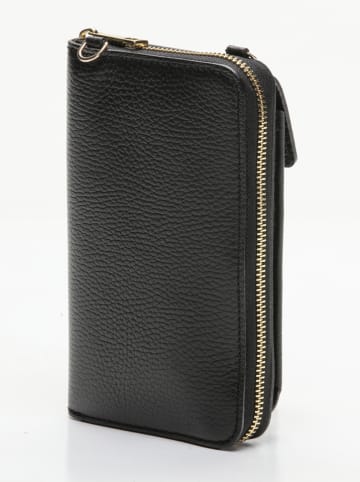 Victor & Hugo Paris Leder-Handytasche "Nicki" in Schwarz - (B)11 x (H)22 x (T)2 cm