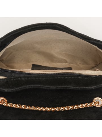Victor & Hugo Paris Leder-Umhängetasche "Julie" in Schwarz/ Gold - (B)21 x (H)15,5 x (T)6 cm