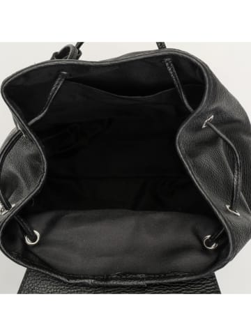 Victor & Hugo Paris Leder-Rucksack "Lauren" in Schwarz - (B)26,5 x (H)32 x (T)13 cm