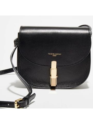 Victor & Hugo Paris Leren schoudertas "Louis" zwart - (B)19,5 x (H)18 x (D)6,5 cm
