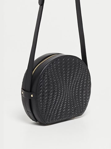Victor & Hugo Paris Leder-Umhängetasche "Bella" in Schwarz - (B)23 x (H)21 x (T)7 cm