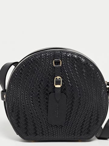 Victor & Hugo Paris Leder-Umhängetasche "Bella" in Schwarz - (B)23 x (H)21 x (T)7 cm