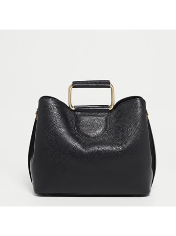 Victor & Hugo Paris Leder-Henkeltasche "Biana" in Schwarz - (B)29 x (H)25 x (T)13,5 cm