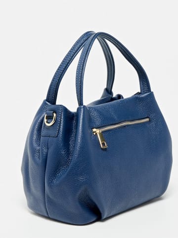 Victor & Hugo Paris Leder-Henkeltasche "Mao" in Blau - (B)24 x (H)19 x (T)13 cm