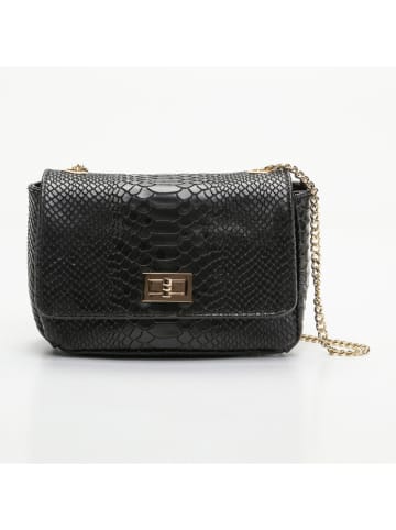 Victor & Hugo Paris Leder-Umhängetasche "Kiera" in Schwarz - (B)21 x (H)15 x (T)7 cm