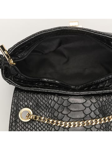 Victor & Hugo Paris Leder-Umhängetasche "Kiera" in Schwarz - (B)21 x (H)15 x (T)7 cm