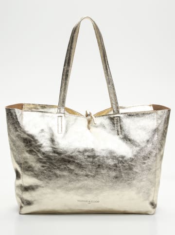 Victor & Hugo Paris Skórzany shopper bag "Vog" w kolorze złotym - 50 x 28 x 12 cm