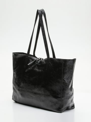 Victor & Hugo Paris Skórzany shopper bag "Vog" w kolorze czarnym - 50 x 28 x 12 cm