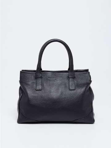 Victor & Hugo Paris Leder-Henkeltasche "Eve" in Schwarz - (B)33 x (H)24 x (T)14 cm